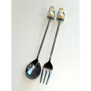 Disney Japan Tsum Tsum Donald & Daisy Mini Fork and Spoon